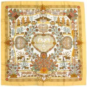 HERMES Authentic Black Silk Scarf